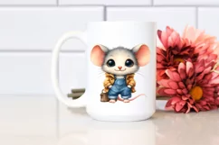 Mouse Big Eyes | Farm Jeans Raincoat Clipart Product Image 2