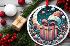 Round Christmas Ornament Sublimation|Clipart Product Image 2
