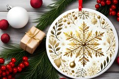 Round Christmas Ornament Sublimation|Clipart Product Image 2