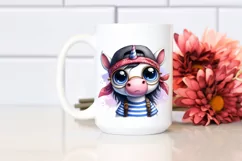 Confused Baby Unicorn with Hat and Bandana | Sublimation | Product Image 2