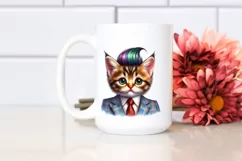 Vibrant Baby Cat Watercolor PNG Product Image 2