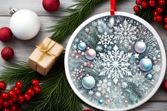 Round Christmas Ornament Sublimation|Clipart Product Image 2