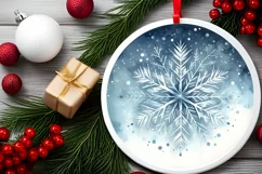 Round Christmas Ornament Sublimation|Clipart Product Image 2