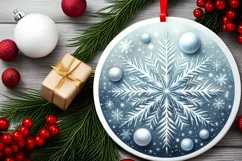Round Christmas Ornament Sublimation|Clipart Product Image 2