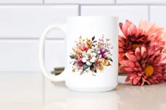 Vibrant Gold Foil Bouquet with Gardenia | Sublimation | Product Image 2