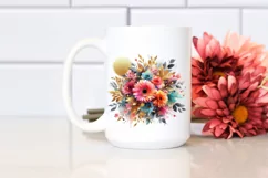 Colorful Abstract Bouquet with Gold Foil Gerbera | Product Image 2