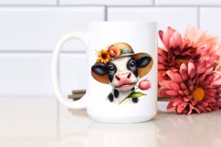 Watercolor Portrait Cow | Clipart Product Image 2
