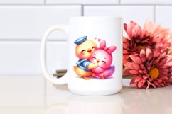 Colorful Watercolor Pinkish Chicken | Clipart Product Image 2