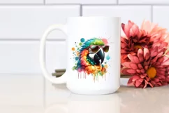 Colorful Quirky Parrot Sticker Product Image 2