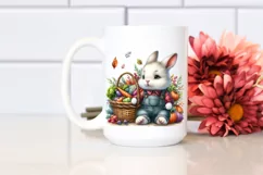 Quirky Baby Rabbit Autumn Scene | Sublimation | Clipart Product Image 2