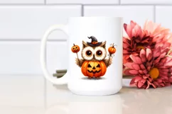 Funny Owl Halloween Clipart PNG Product Image 2