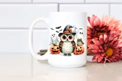 Funny Owl Halloween Clipart PNG Product Image 2