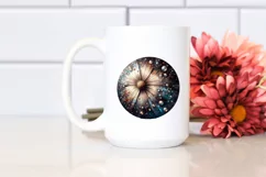Shiny Cosmos Watercolor Splash | Clipart Product Image 2