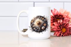 Shiny Cosmos Watercolor Splash | Clipart Product Image 2