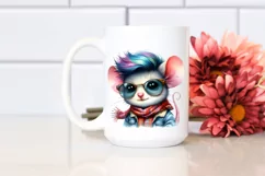 Funny Baby Mouse with Cool Haircut PNG Product Image 2