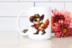 Expressive Chicken Wearing Cowboy Boots | Clipart Product Image 2
