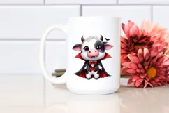 Funny Watercolor Cute Cow Vampire | Sublimation Clipart Product Image 2