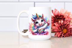 Colorful Baby Unicorn in Mazurka Dancer&#039;s Costume PNG Product Image 2