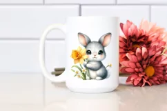 Easter Bunny Egg Flower, Clipart |T-shirt, Mug PNG Product Image 2