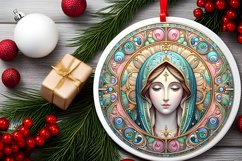 Round Christmas Ornament Sublimation|Clipart Product Image 2