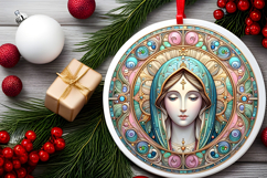 Round Christmass Ornament PNG Product Image 2