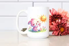 Cute Baby Bunny Playing in Sun | Clipart Product Image 2