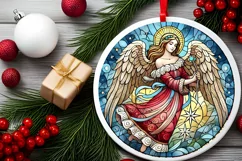 Round Christmas Ornament Sublimation|Clipart Product Image 1