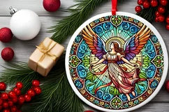 Round Christmas Ornament Sublimation|Clipart Product Image 1