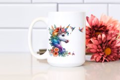 Baby Unicorn in Italian Piazza PNG Product Image 2