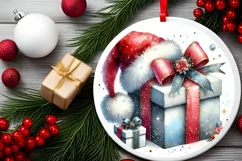 Round Christmas Ornament Sublimation|Clipart Product Image 1