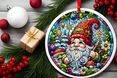Round Christmas Ornament Sublimation|Clipart Product Image 2