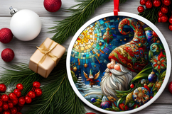 Round Christmass Ornament PNG Product Image 2