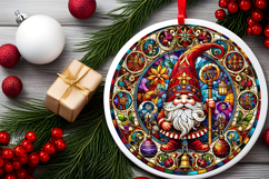 Round Christmass Ornament PNG Product Image 2