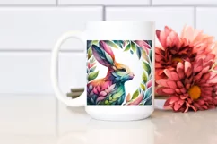 Abstract Vibrant Watercolor Rabbit, Transparent PNG Product Image 2