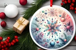 Round Christmas Ornament Sublimation|Clipart Product Image 2