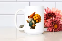 Detailed Digital Painting Gnome Carrying Marigold Bouquet | Product Image 2