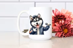 Watercolor Siberian Husky Hip Hop Singer Product Image 2