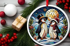 Round Christmas Ornament Sublimation|Clipart Product Image 1