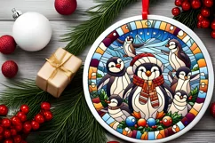 Round Christmas Ornament Sublimation|Clipart Product Image 1