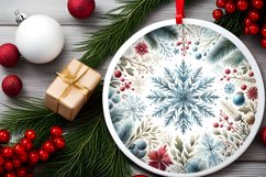 Round Christmas Ornament Sublimation|Clipart Product Image 2