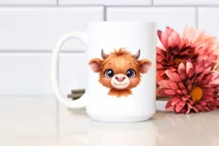 Expressive Highland Cow Baby Face PNG Product Image 2