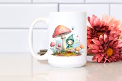Colorful Fairy Mushroom Watercolor | Clipart Product Image 2