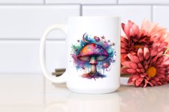 Colorful Magical Celestial Mushroom | Clipart Product Image 2