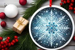 Round Christmass Ornament PNG Product Image 2