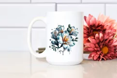 Glossy Metallic Freesia Marble | Sublimation | Clipart Product Image 2
