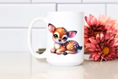 Resting Baby Deer by Carousel | Sublimation Clipart Product Image 2