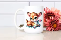 Resting Baby Deer by Carousel | Sublimation Clipart Product Image 2
