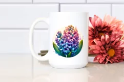 Shiny Stained Hyacinth Round Wood | Sublimation | Clipart Product Image 2