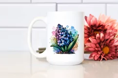 s"tained Hyacinth Round Wood | Sublimation Clipart Product Image 2