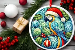 Round Christmas Ornament Sublimation|Clipart Product Image 2